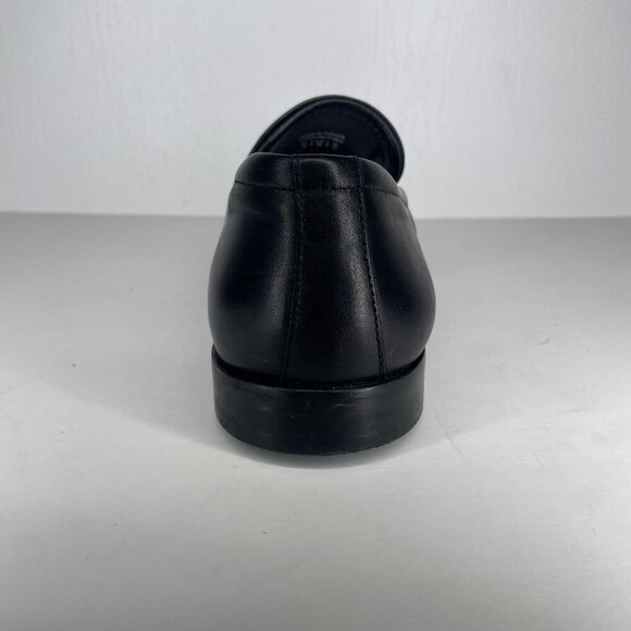 ALDO Dark Academia Square Toe Penny Loafers Black Leather Size 12